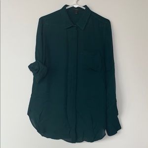 J Crew forest green silk blouse | 12